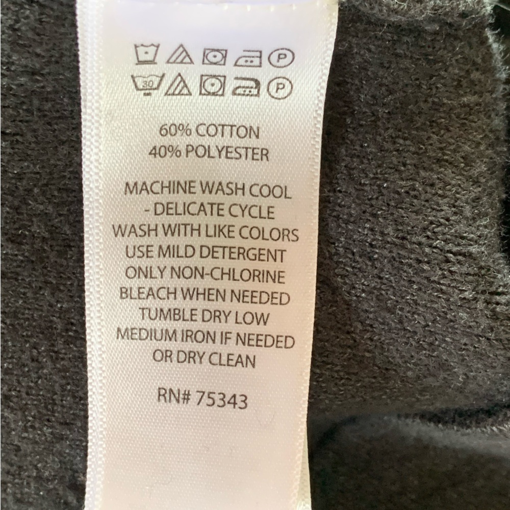 Cynthia Rowley Cotton Blend Gray Cowl Neck Pullover Front Sweater Tunic M - Picture 8 of 8